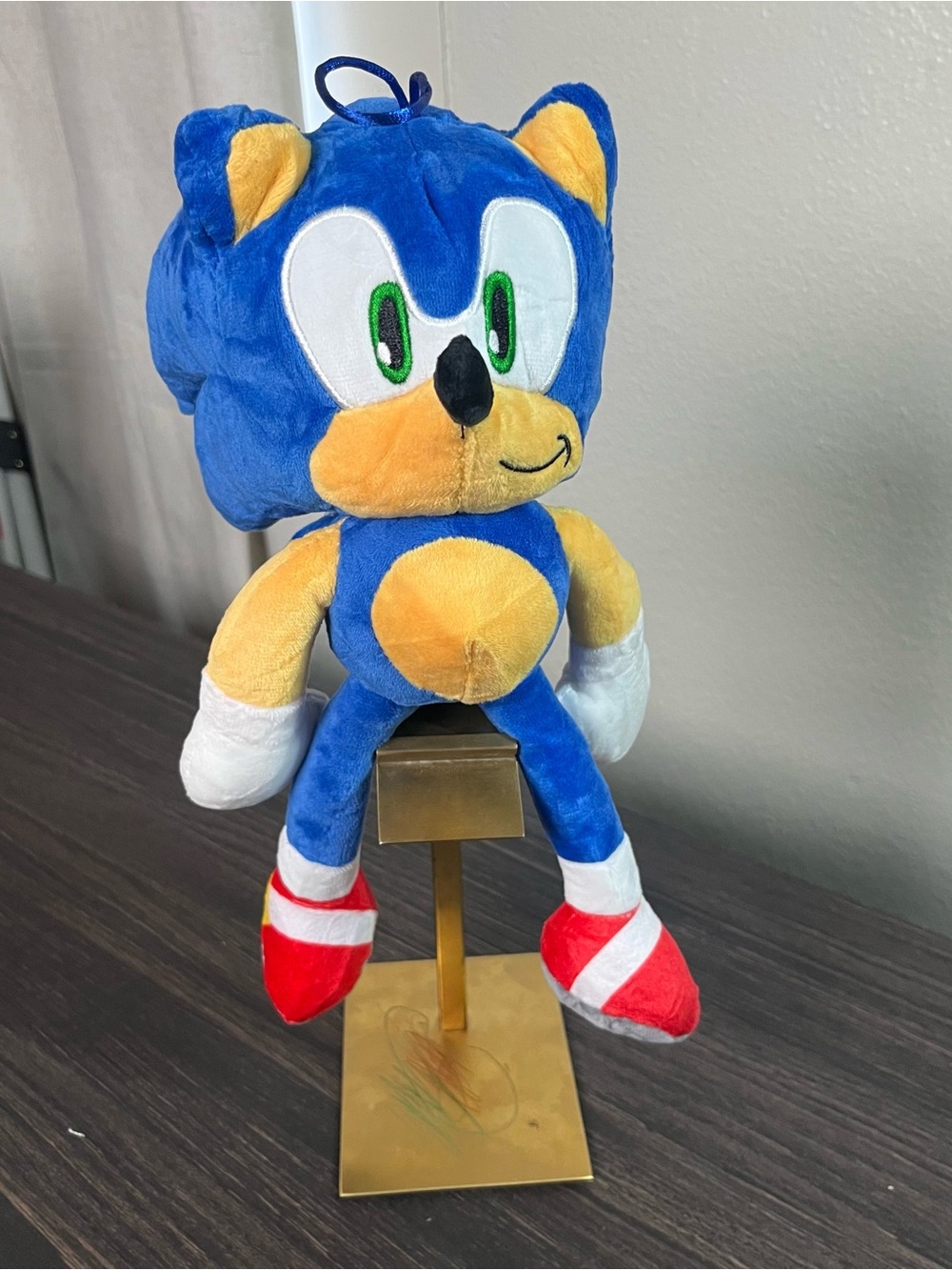 This Sonic the Hedgehog plush toy 12 in blue soft squishy game coin